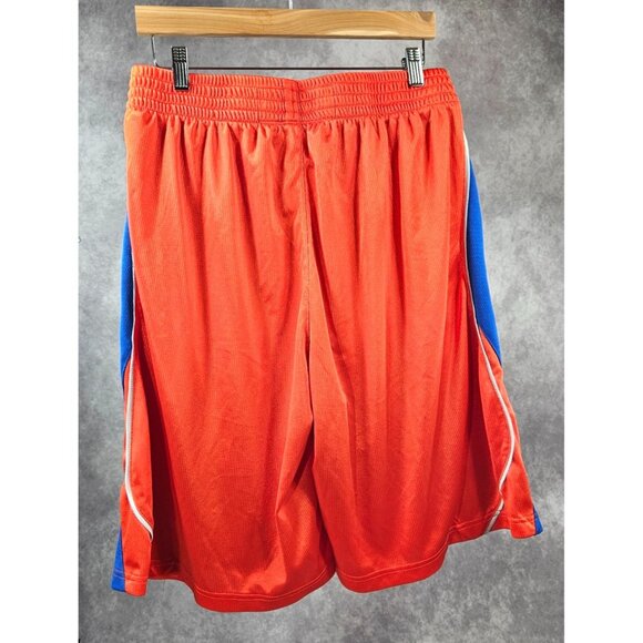 Reebok Men Basketball Athletic Dri-Fit Sweat Shorts Orange Blue 10" Inseam L - Picture 10 of 10